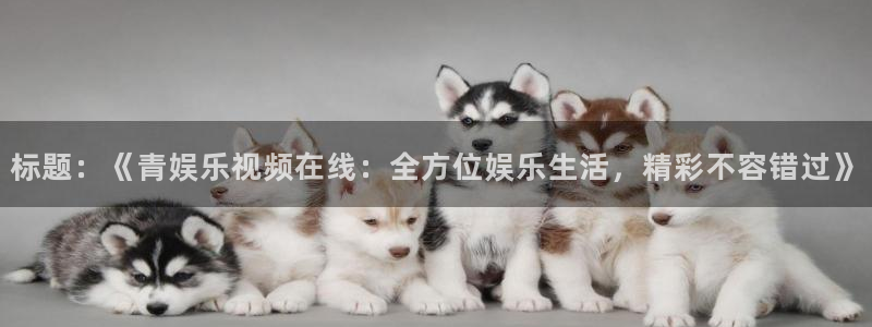 壹号大舞台入口：标题：《青娱乐视频在线：全方位娱乐生活，精彩不容错过》